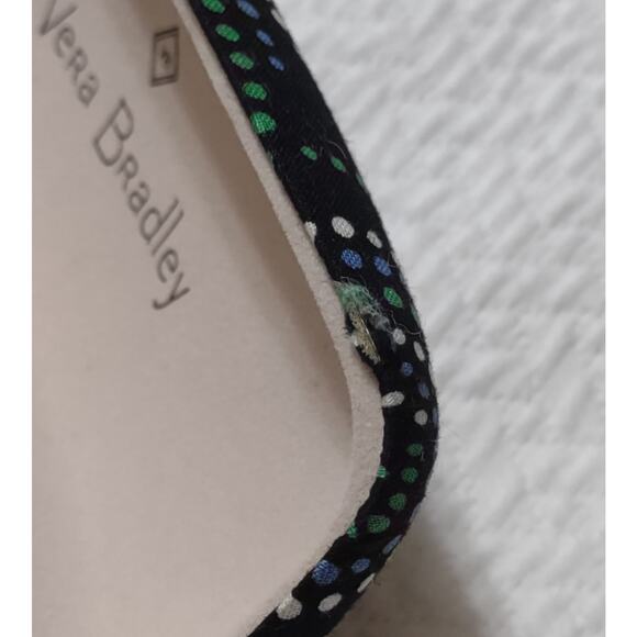 Vera Bradley black green polka dots eyeglasses or sunglasses case - Picture 3 of 3